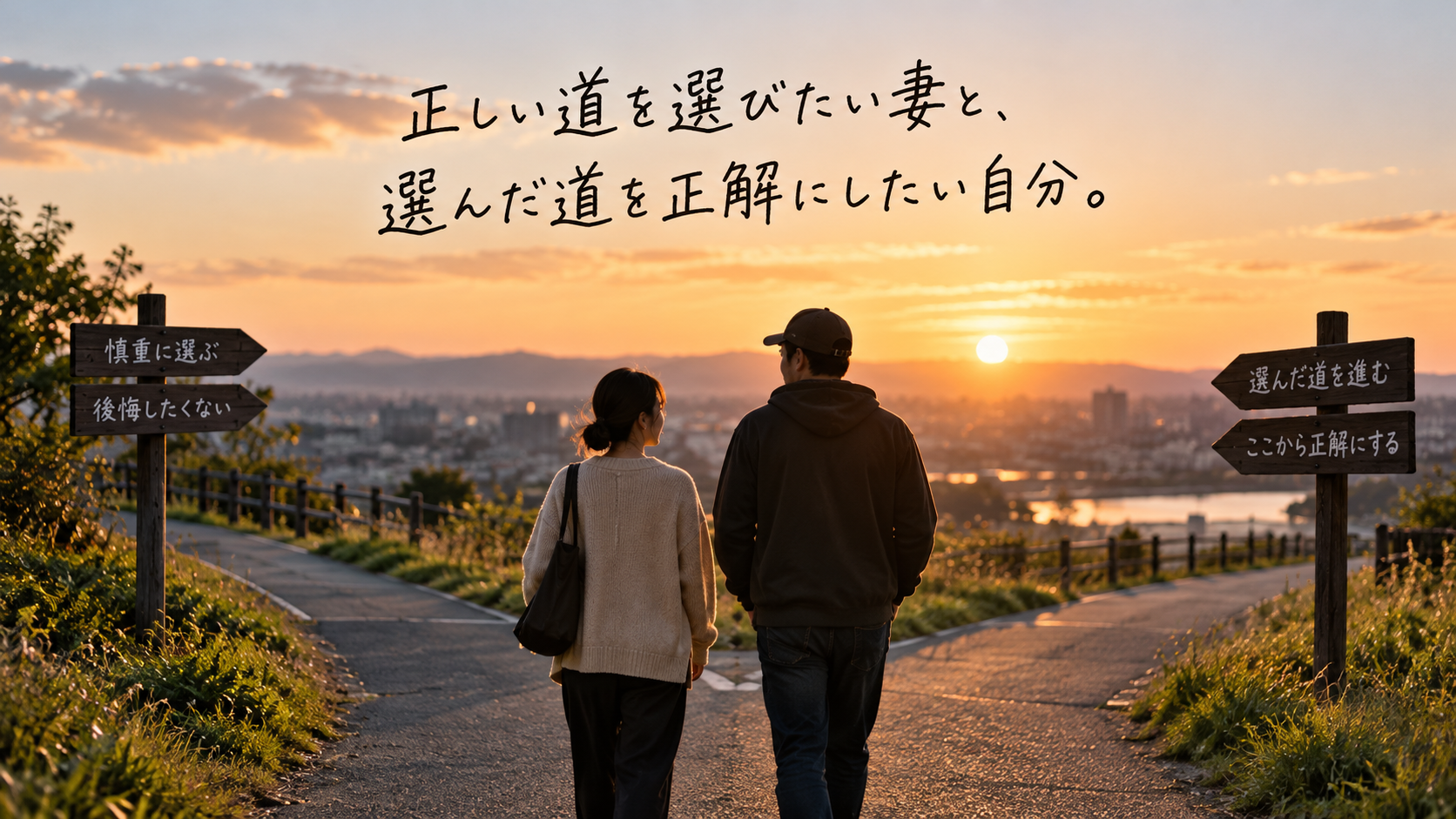 正しい道を選びたい妻。選んだ道を正解にしたい自分。